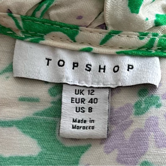 Topshop Women's Green Dress Floral Wrap Dress - Picture 11 of 11